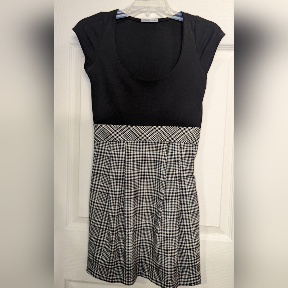 Boutique Houndstooth Mini Dress